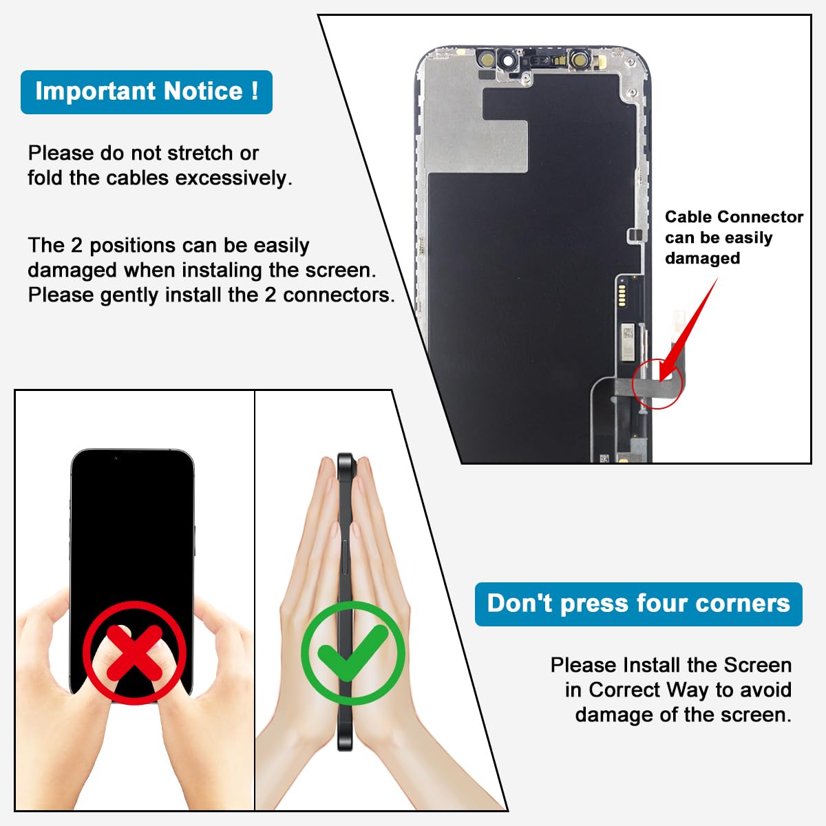 Amazon.co.jp: SIMDOG iPhone 12/12 Pro OLED スクリーン交換キット